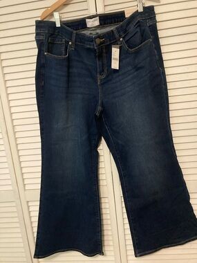 Lane Bryant Dark Wash Dreamfeel Wide-Leg Flare Jeans 20p NWT